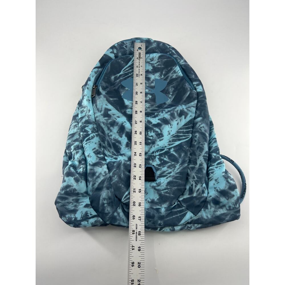Under Armour Sack Backpack Blue Tie dye Camo School Cinch Bag Zippers - Picture 5 of 5